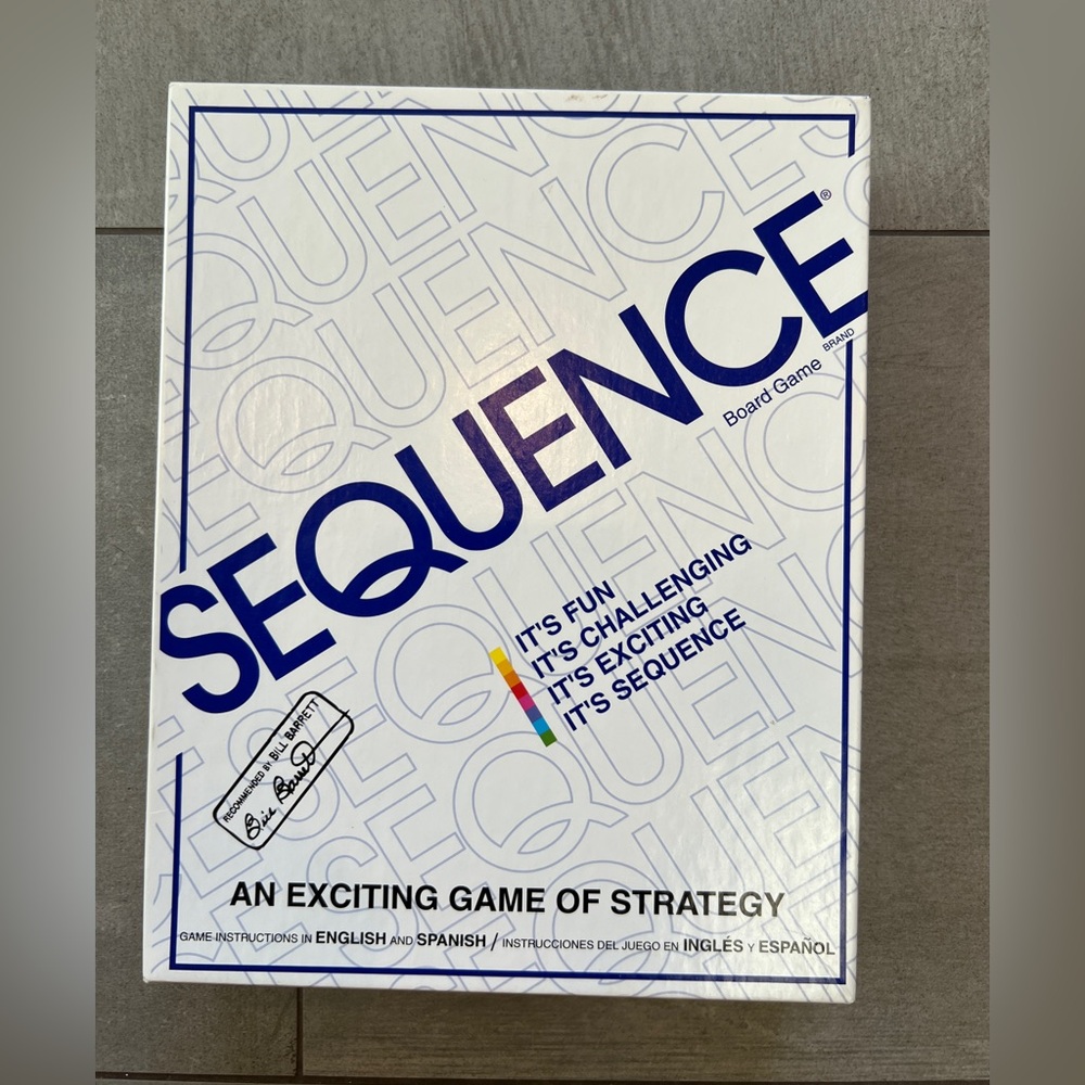 Sequence Board Game for 2-12 players! Ages 7-adult. Game of Strategy fun for all